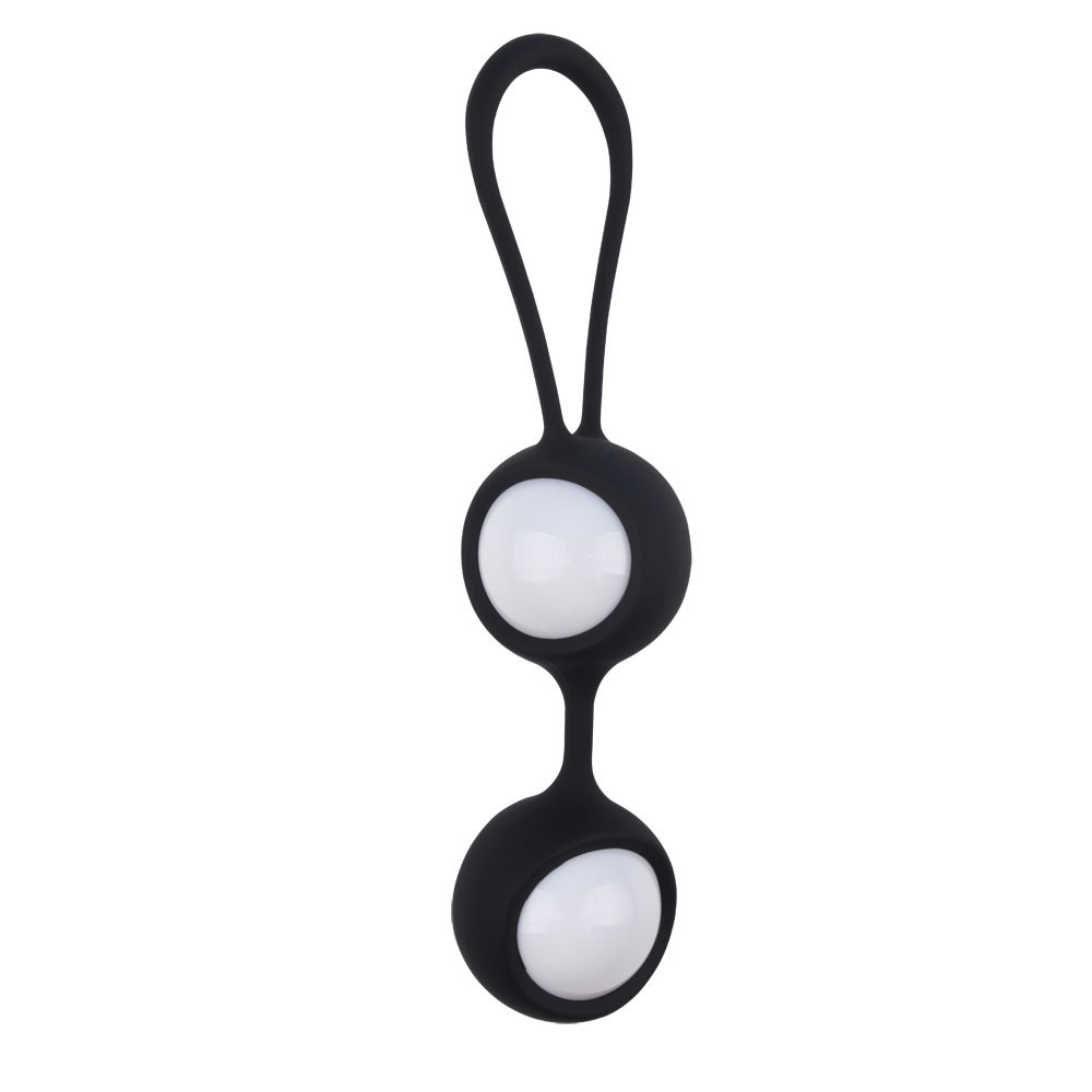 Ben Wa Balls Dengan Silicone Harness Dan Rolling Balls Untuk Latihan Kegel Hitam