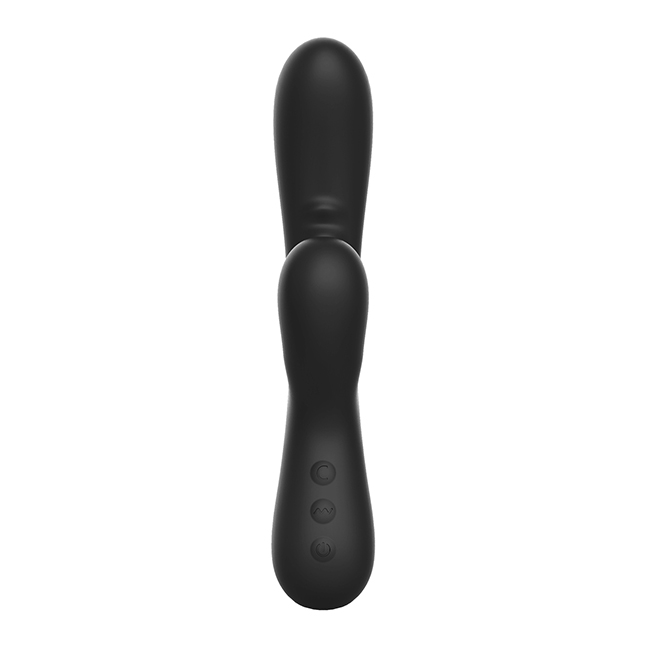 Duo Silicone Rabbit Dengan Fungsi Hisap Hitam