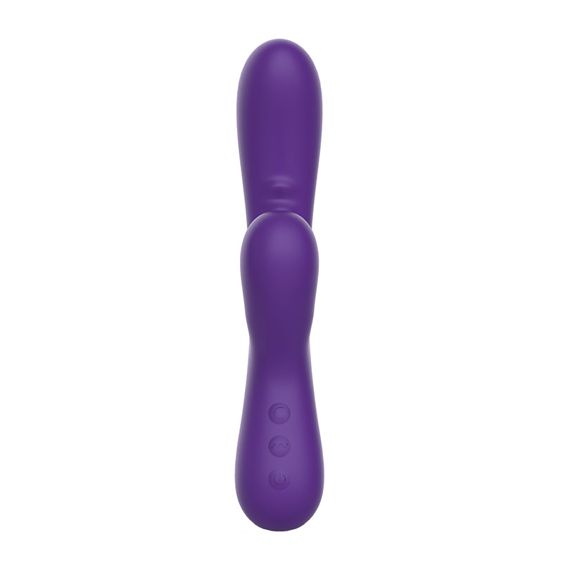 Duo Silicone Rabbit Dengan Fungsi Hisap Ungu