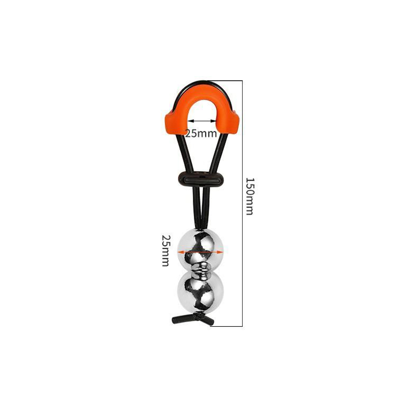 Tandu Penis Logam-Bola Ganda (φ25mm)