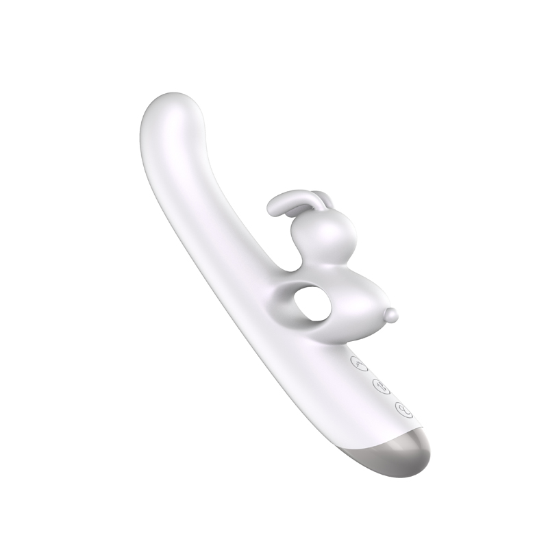 Kelinci menyodok vibrator membelai